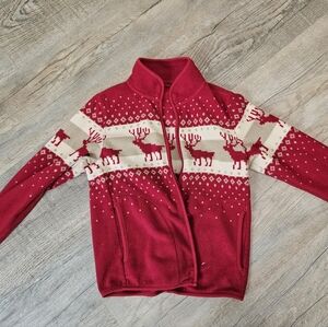 Uniqlo Red Isle Fleece Jacket Size 7-8